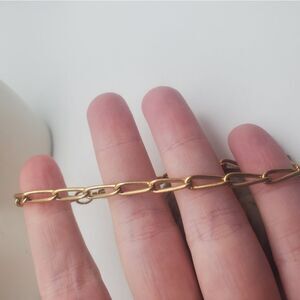 Chain link‎ gold toned bracelet trendy trending jewelry